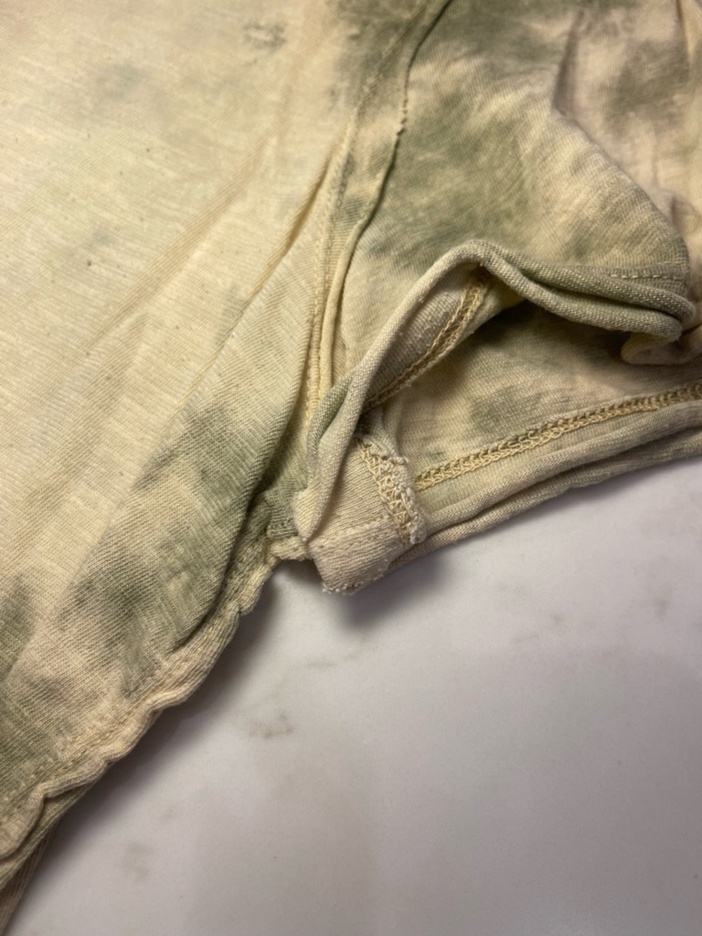 We The Free Women’s Tie-Dye Short Sleeve Tee in Beige and Olive - Picture 7 of 13